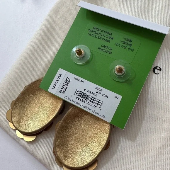 Kate Spade By The Pool Pineapple Statement Studs Earrings - Picture 13 of 13